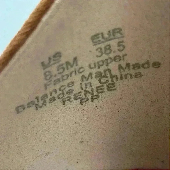 Circus by Sam Edelman Espadrille Sandals Brown Criss-Cross Ankle Size 8.5 - Picture 12 of 14